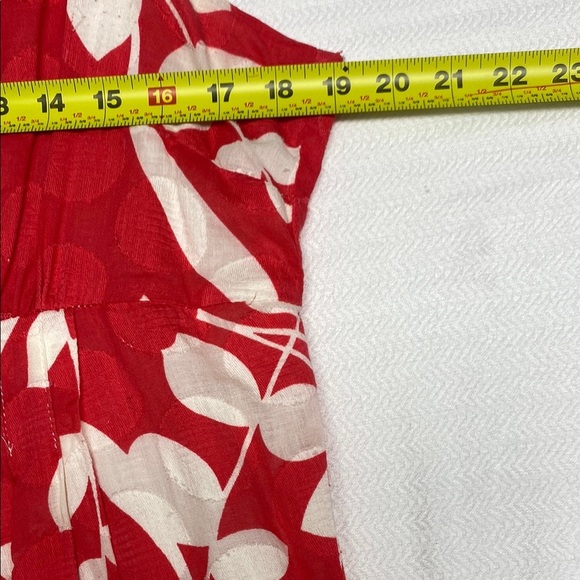 Robbie Bee Dress Midi Sleeveless Floral Grosgrain Ribbon Pink White Size 14 - Picture 5 of 11